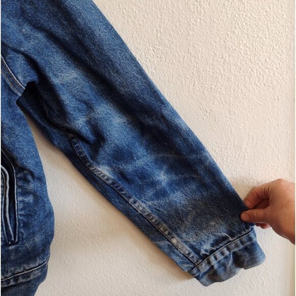 Vintage Plain Rockets Kemmerer Distressed Denim Jacket Blue Size Medium? - Picture 5 of 8